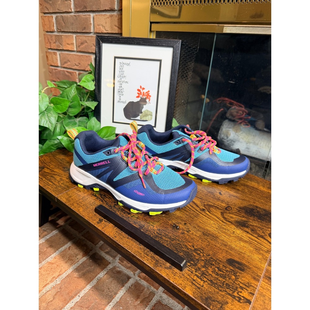 Merrell Antora 2 Trail Running Shoes Womens Blue Multi Size 8